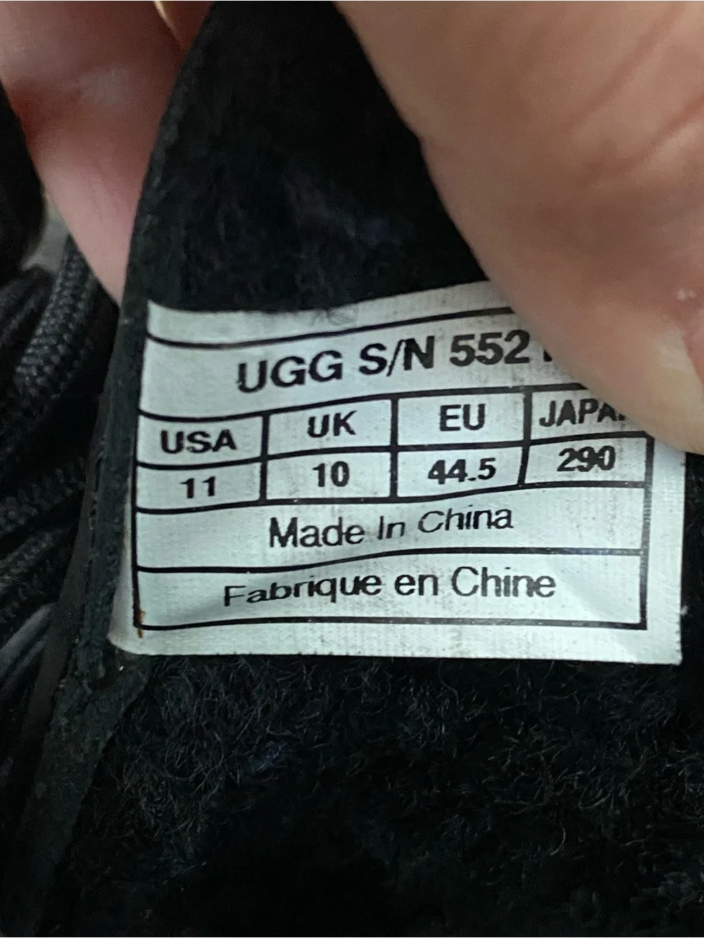 UGG Black Waterproof Lace-Up Snow Boots for Men